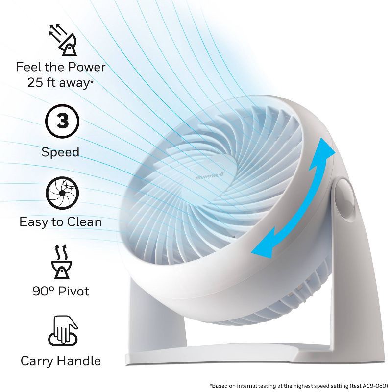 slide 6 of 6, Honeywell TurboForce Table Air Circulator Fan White HT904, 1 ct