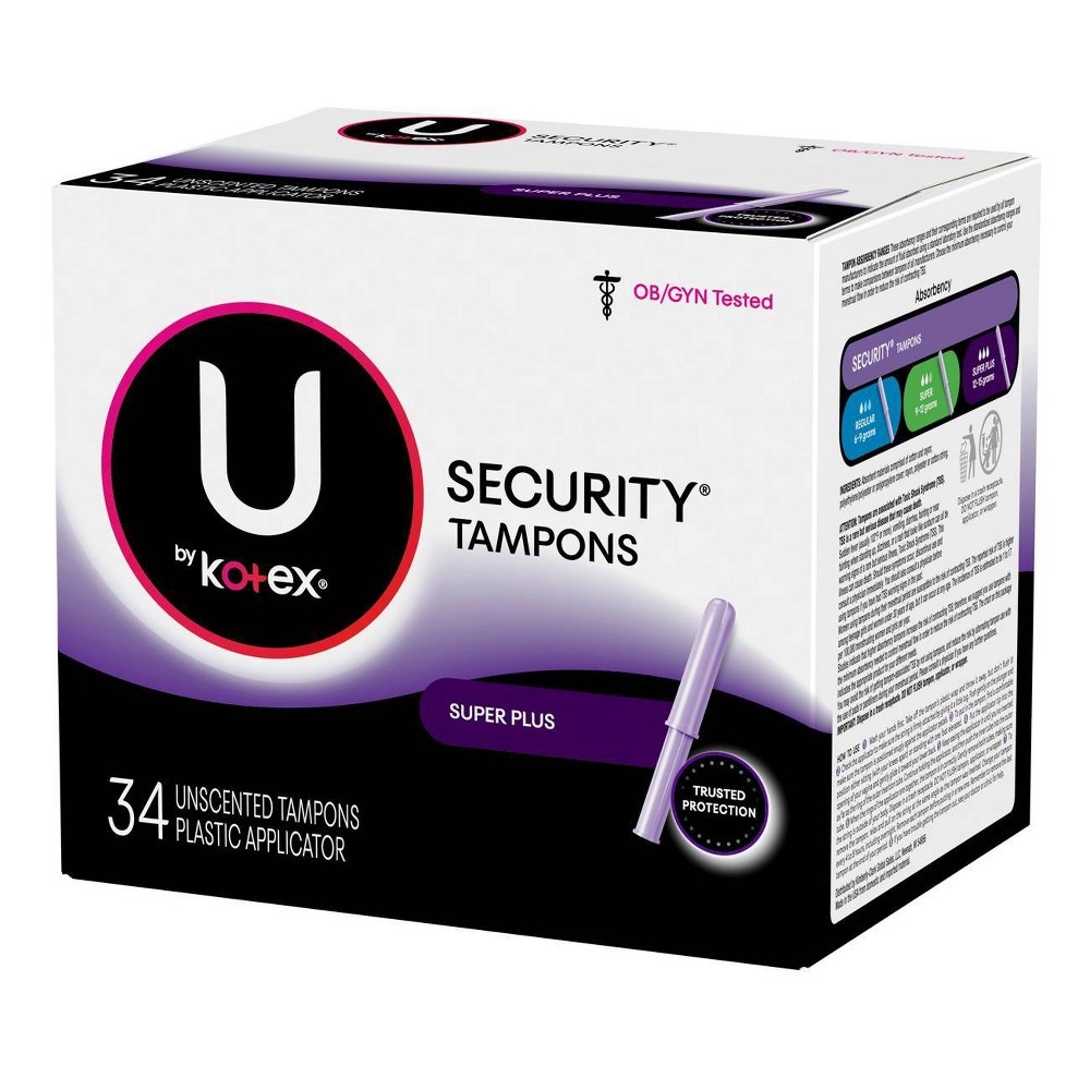 slide 3 of 5, U by Kotex Super Plus Premium Security Tampons, 32 ct