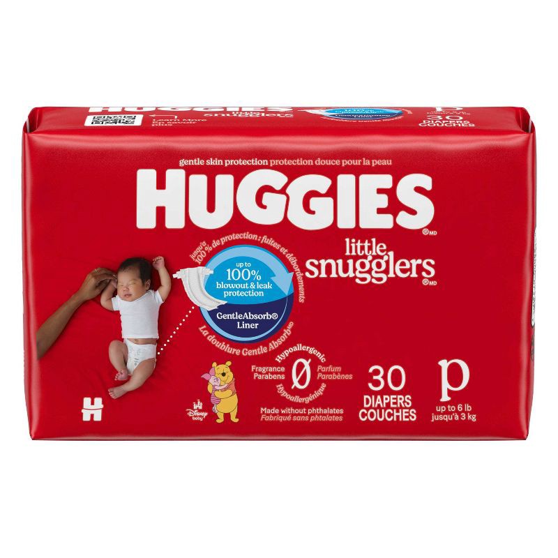 slide 2 of 14, Huggies Little Snugglers Diapers - Preemie - 30ct, 30 ct