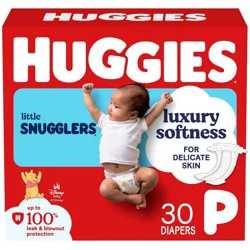 Huggies Little Snugglers Diapers - Preemie - 30ct