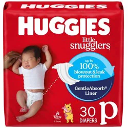 Huggies Little Snugglers Diapers - Preemie - 30ct