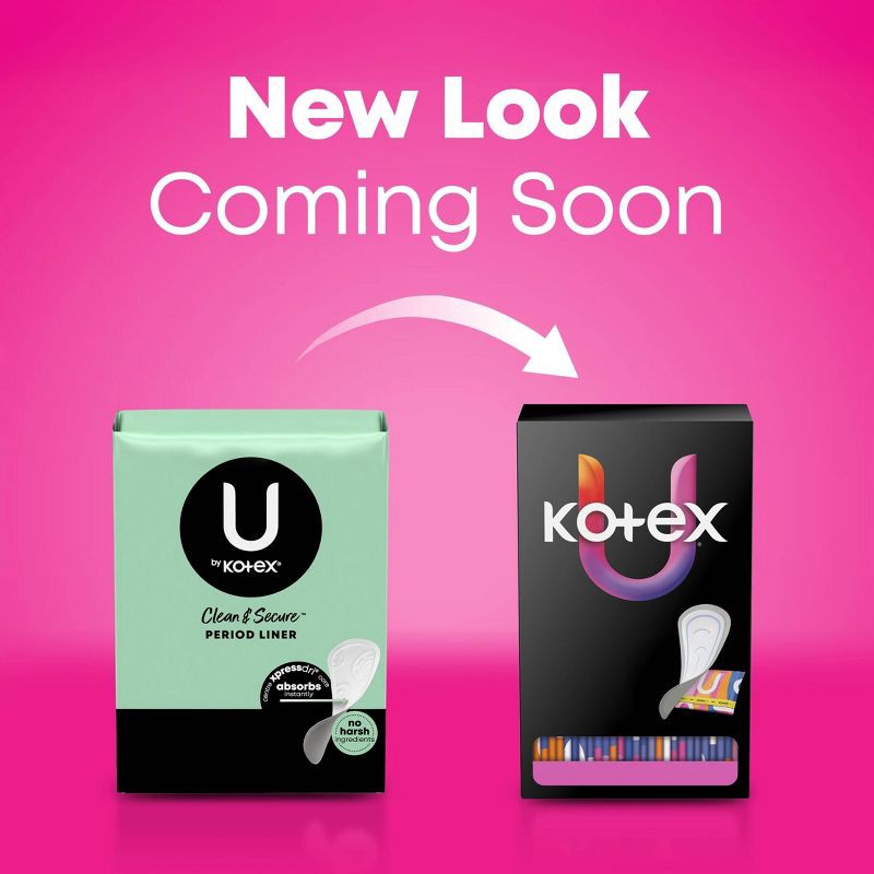 slide 3 of 11, U by Kotex Clean & Secure Fragrance Free Panty Liners - Light Absorbency - 129ct, 129 ct