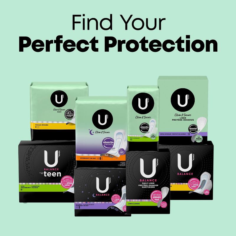 slide 6 of 9, U by Kotex Clean & Secure Fragrance Free Panty Liners - Light Absorbency - 129ct, 129 ct