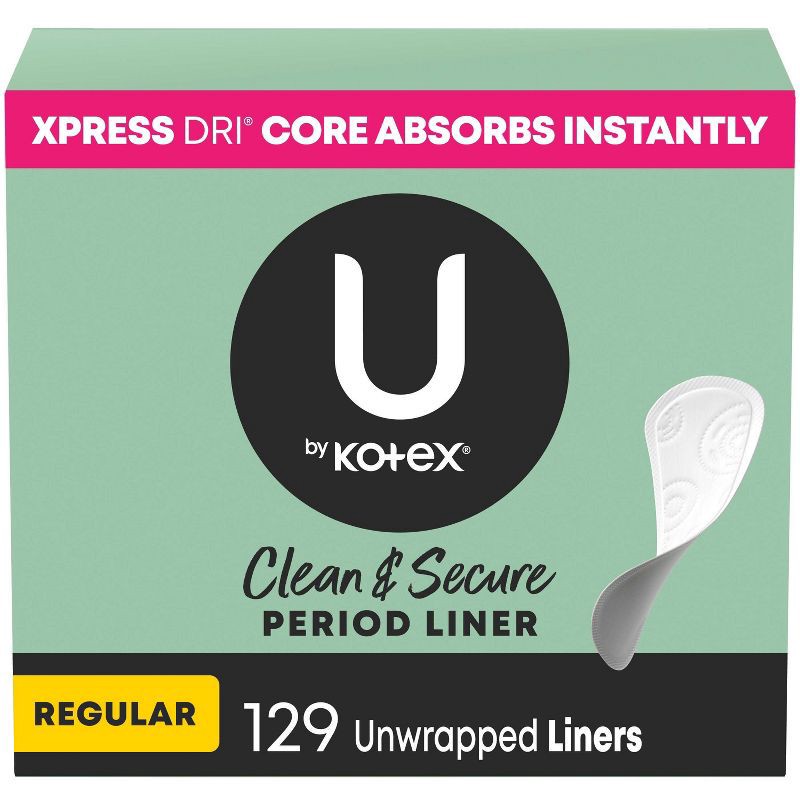 slide 1 of 11, U by Kotex Clean & Secure Fragrance Free Panty Liners - Light Absorbency - 129ct, 129 ct