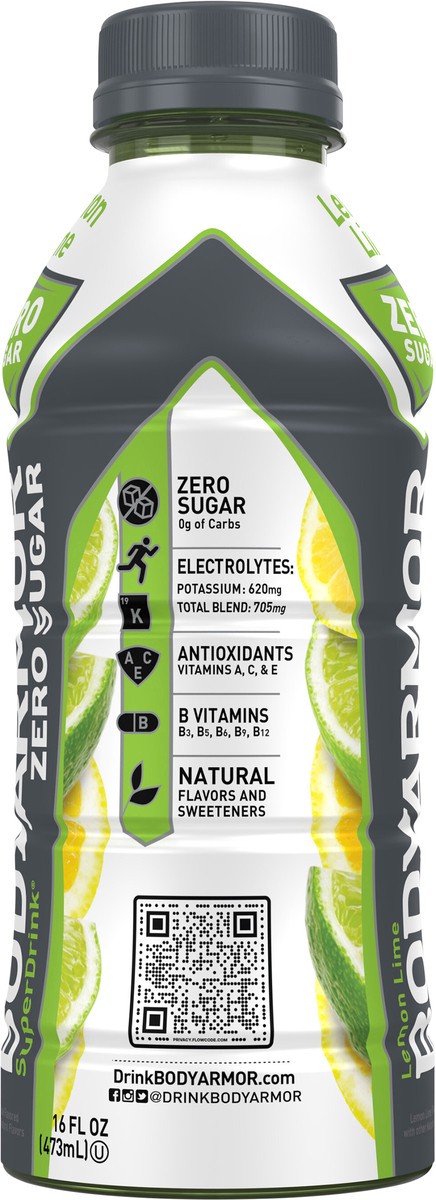 slide 14 of 14, BODYARMOR Zero Sugar Lemon Lime Bottle- 16 fl oz, 16 fl oz