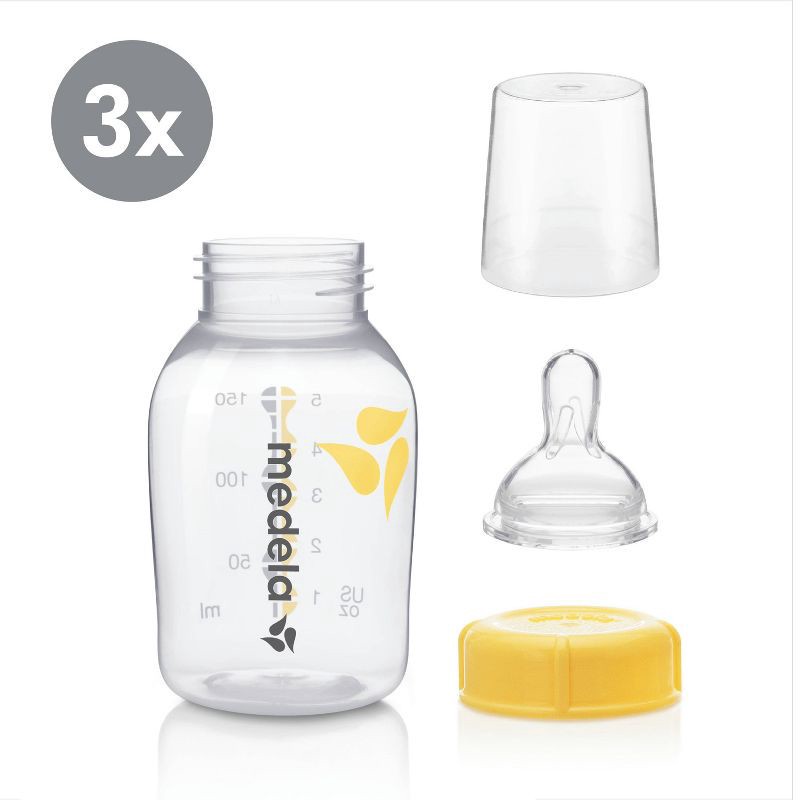 slide 2 of 6, Medela Breast Milk Bottle, Collection and Storage Containers Set - 3pk/5oz, 3 ct; 5 oz