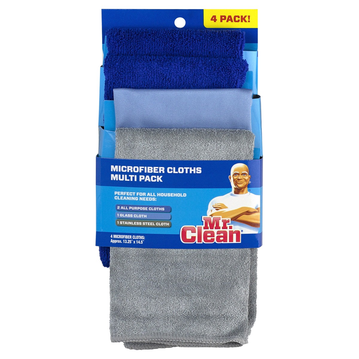 slide 1 of 2, Mr. Clean Microfiber Cloths, 4 ct