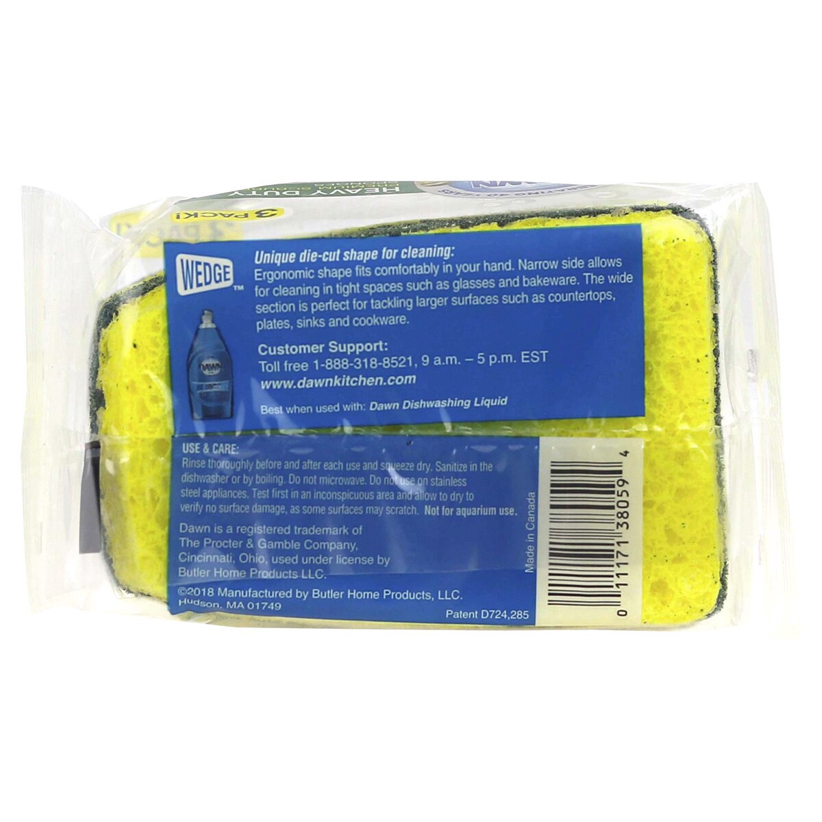slide 2 of 2, Dawn Heavy Duty Scrubber Sponge 3 Each, 3 ct