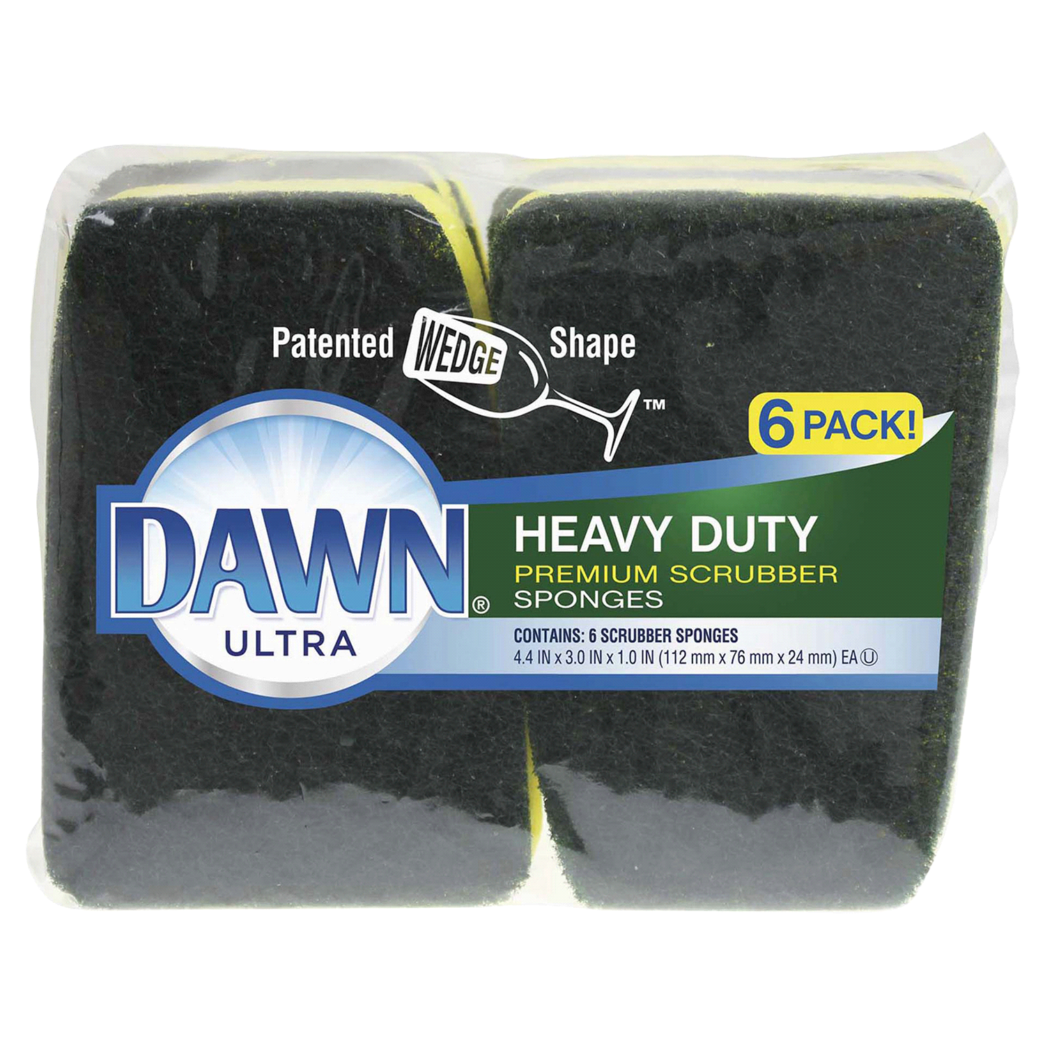 slide 1 of 2, Dawn Heavy Duty Scrubber Sponge 6 Each, 6 ct