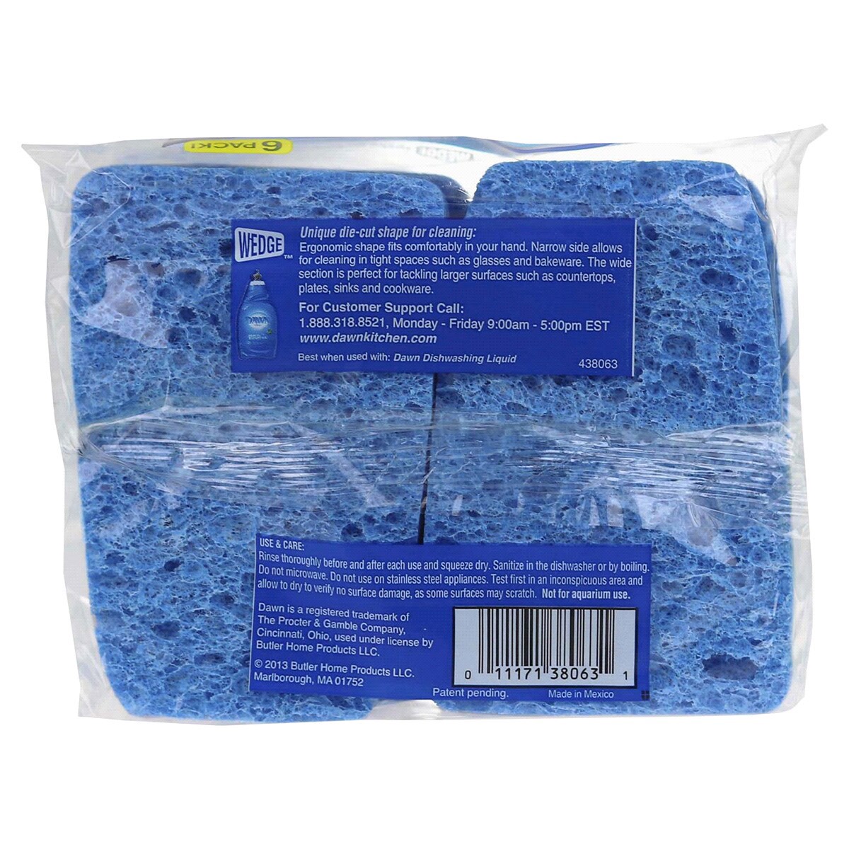 slide 2 of 2, Dawn Non-Scratch Scrubber Sponge 6 Each, 6 ct