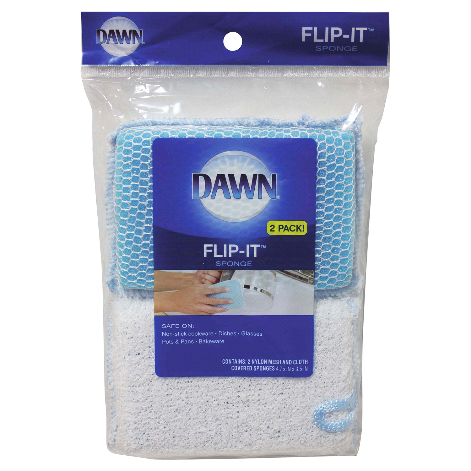 slide 1 of 1, Dawn Flip-It Sponge, 2 ct