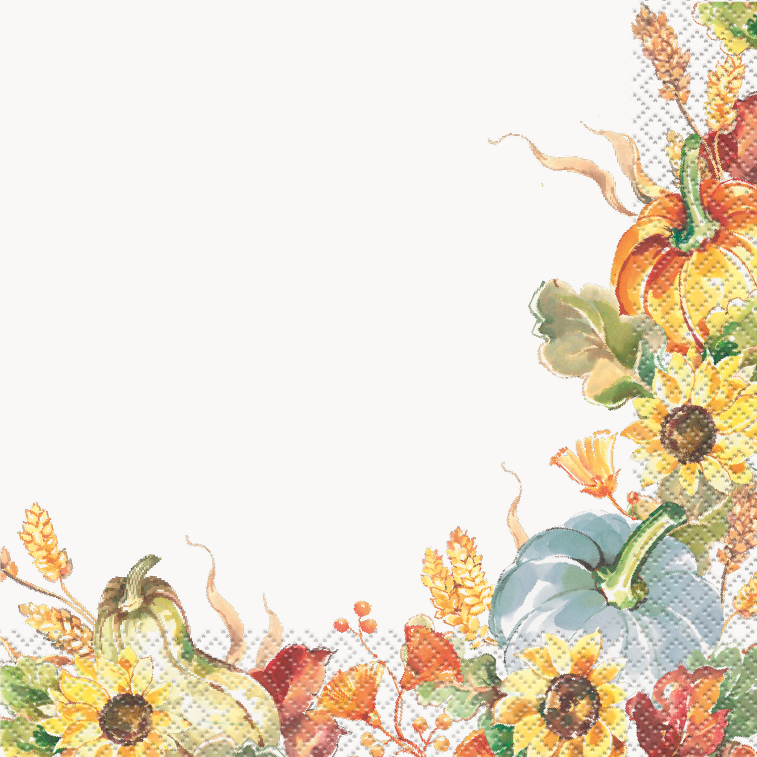 slide 1 of 1, Unique Lunch Napkin Pastel Pumpkin 16 Ct, 16 ct