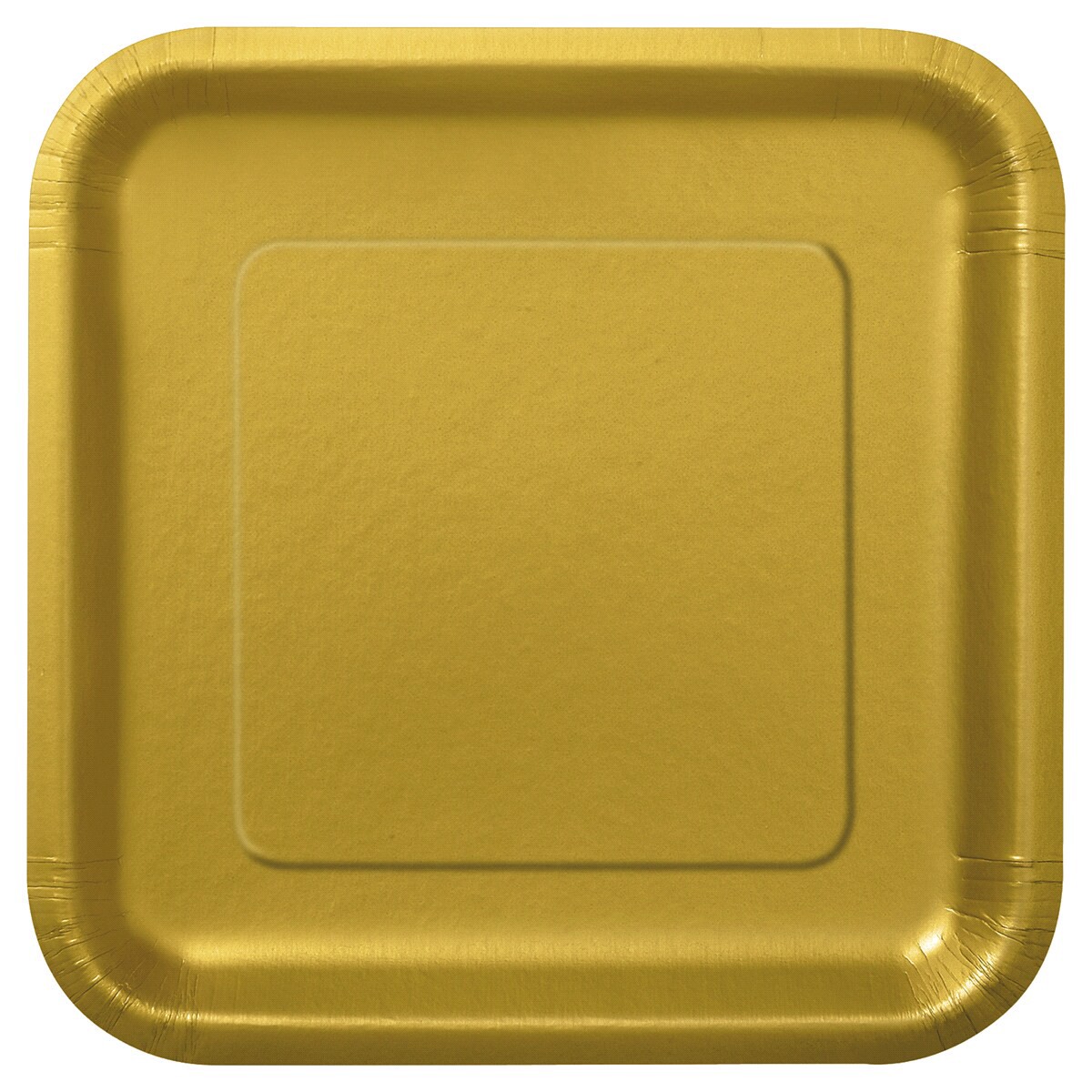 slide 1 of 1, Unique 9 In Square Plate Gold 14 Ct, 14 ct