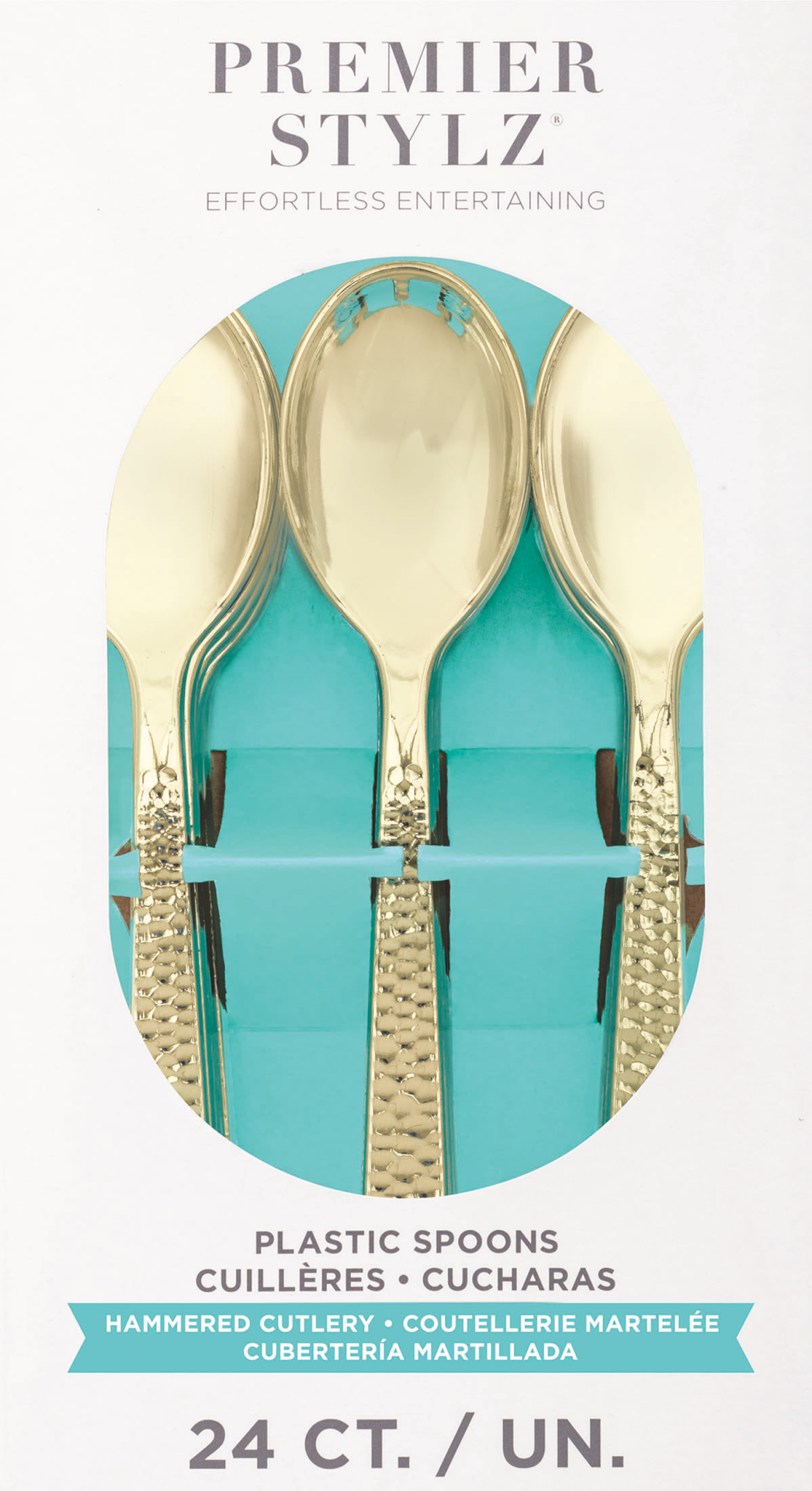 slide 1 of 1, Unique Hammered Gold Spoons, 24 ct