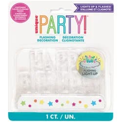 Unique Industries Unique Flashing Happy Bday Cake Decor