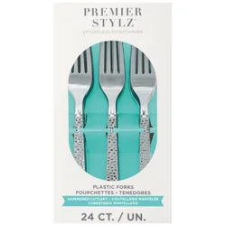 Unique Hammered Silver Forks