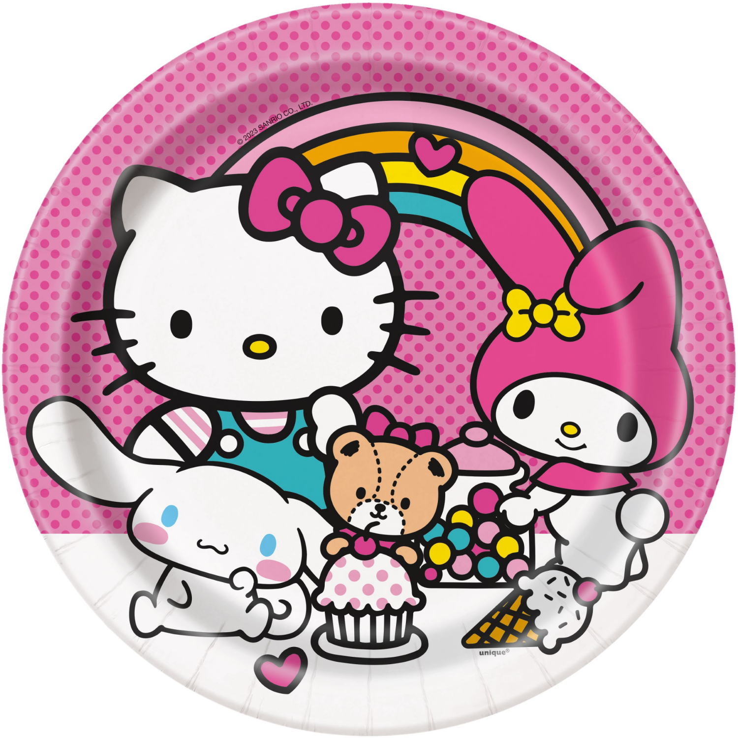 slide 1 of 1, Unique Hello Kitty and Friends 9 inch Plates, 1 ct