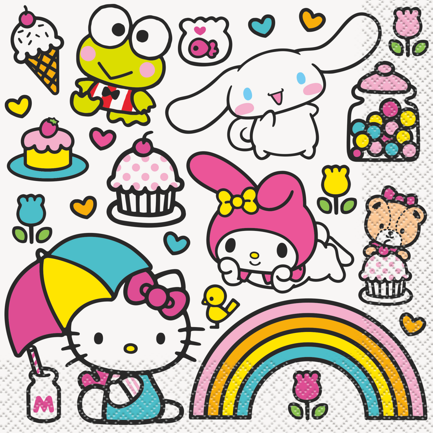slide 1 of 1, Unique Hello Kitty and Friends Lunch Napkins, 1 ct