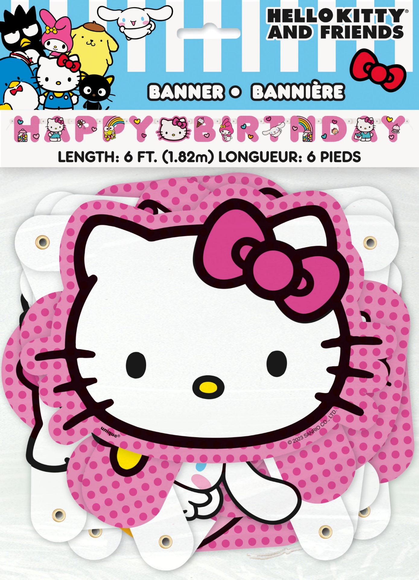 slide 1 of 1, Unique Hello Kitty And Friends Large Banner, 1 ct