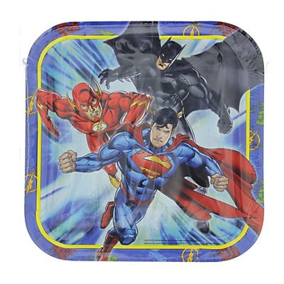 slide 1 of 1, Superman Justice League Plates, 7 in, 8 ct