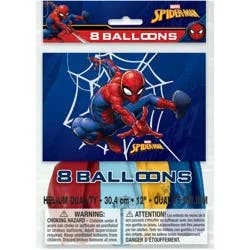 Spiderman 12 Inch Balloon 8 Ct