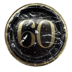 Meijer Rnd 7in Plate Print Foil 60yr 8ct