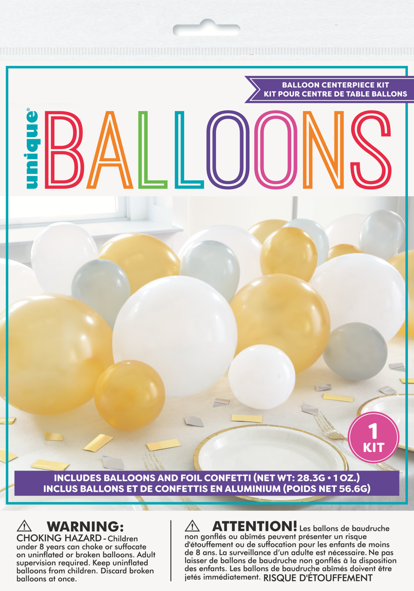 slide 1 of 2, Unique Balloon Centerpiece Kit, 1 ct