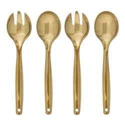 Unique Gold Plastic Serving Set