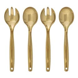 Unique Gold Plastic Serving Set