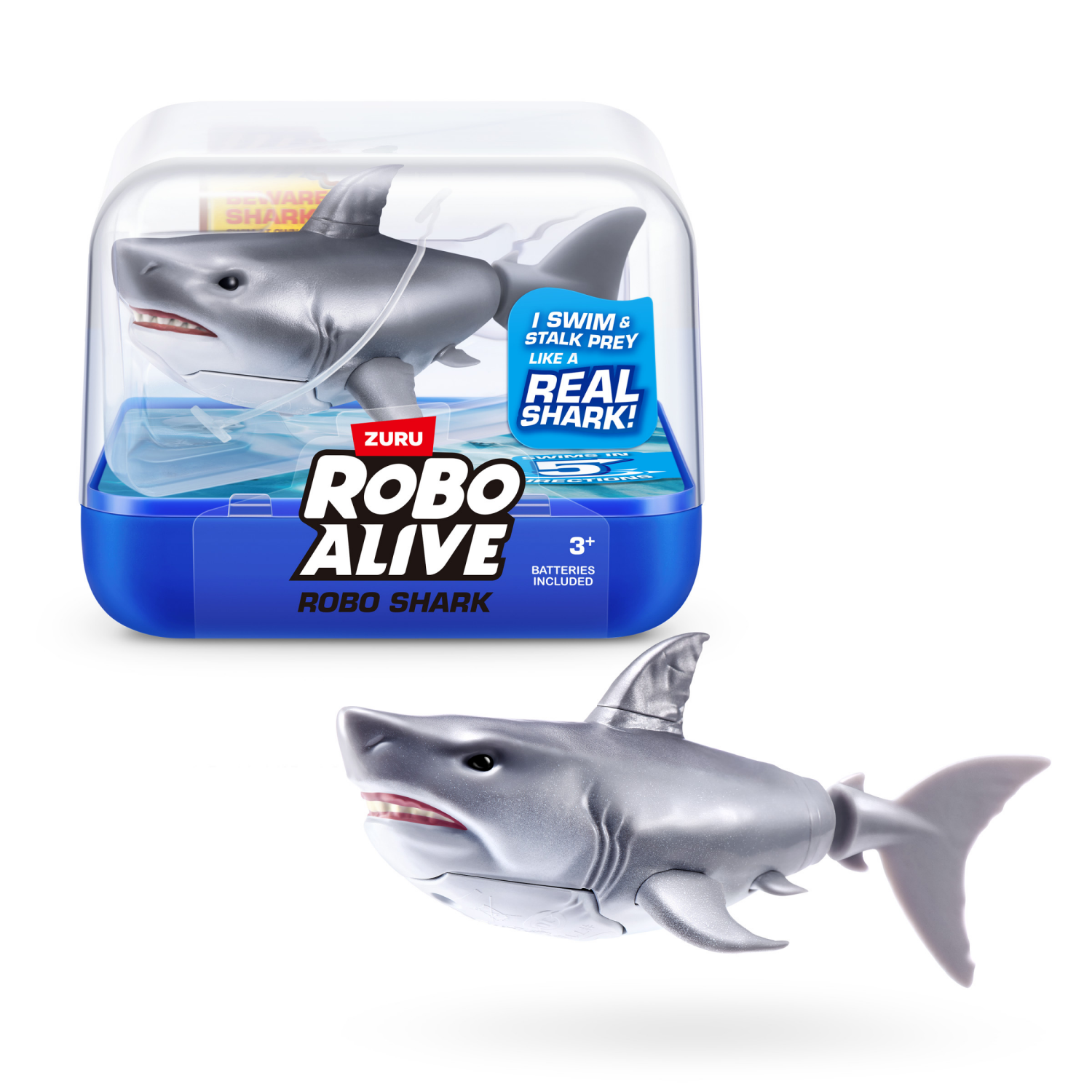 slide 1 of 5, Robo Alive Water Activated Shark, 1 ct