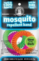 Glow in the Dark Mosquito Repellent Band Assorted