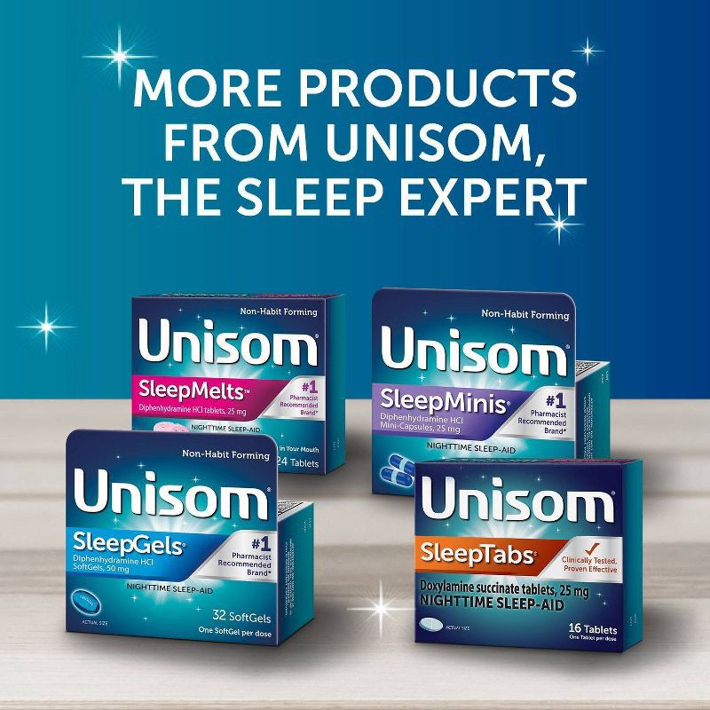 slide 6 of 6, Unisom SleepTabs Nighttime Sleep-Aid - Doxylamine Succinate - 32ct, 32 ct