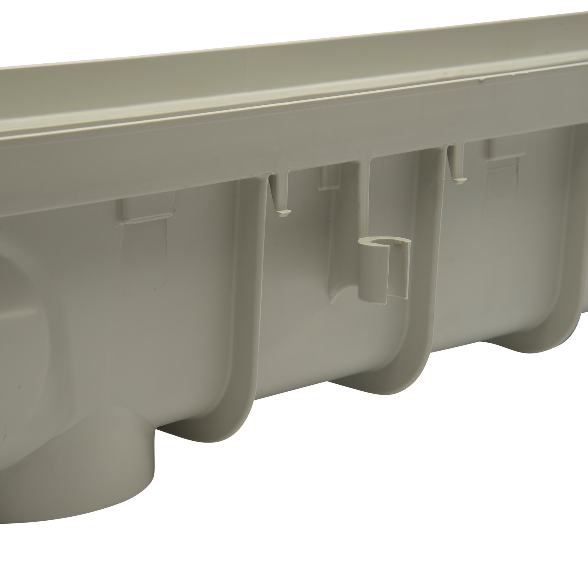 slide 3 of 6, NDS 5-in Pro Series Channel Drain Kit, Gray Plastic Grates, 1 ct