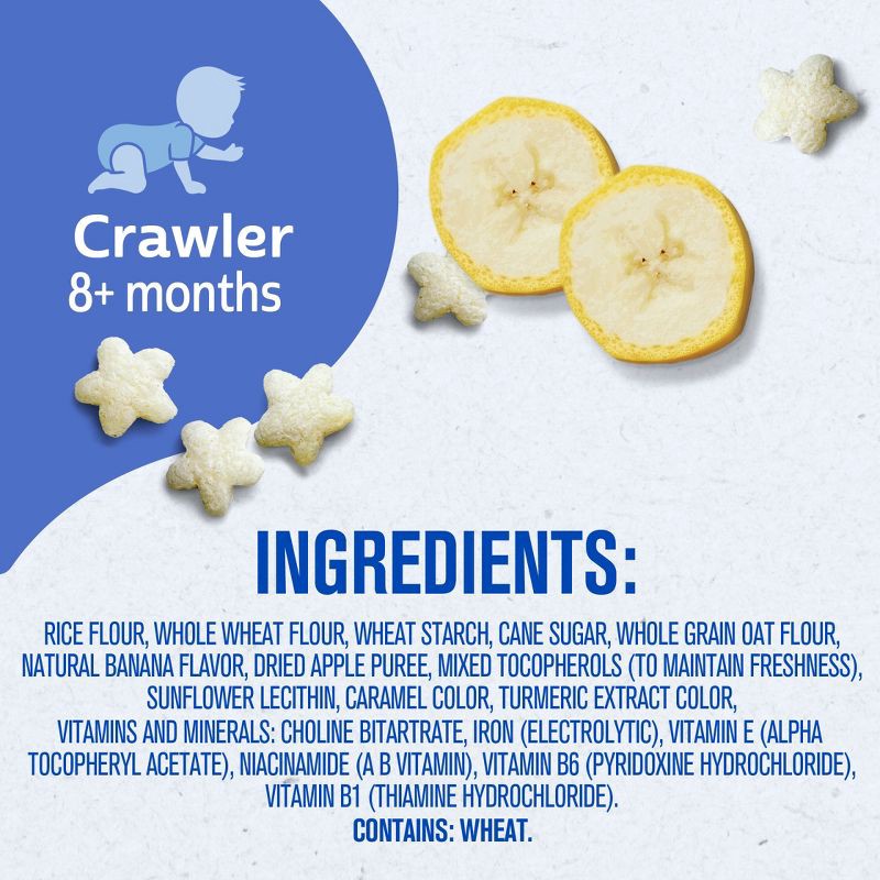 slide 9 of 9, Gerber Baby Food Banana Puffs Baby Snack - 1.48oz, 1.48 oz
