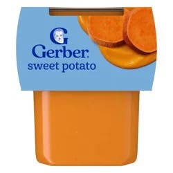 Gerber Non-GMO Stage 2 Sweet Potato Baby Food Puree Tub - 4oz/2ct