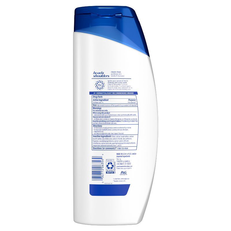 slide 9 of 10, Head & Shoulders Classic Clean for Daily Use, Anti-Dandruff Treatment, Paraben-Free Shampoo - 20.7 fl oz, 20.7 fl oz