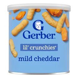 Gerber Lil' Crunchies Mild Cheddar Puffs Baby & Toddler Snacks - 1.48oz: Kosher, No Artificial Flavors, Non-GMO, Ready to Eat