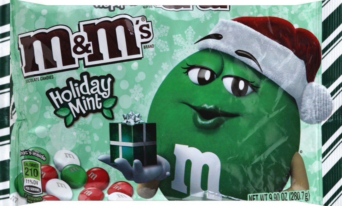 slide 5 of 6, M&M's, Holiday Mint Chocolate Candy Bag, 9.9 Oz, 9.9 oz