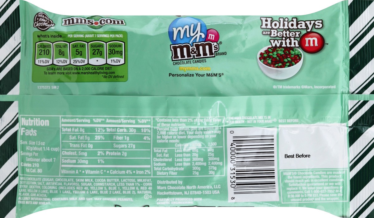 slide 6 of 6, M&M's, Holiday Mint Chocolate Candy Bag, 9.9 Oz, 9.9 oz
