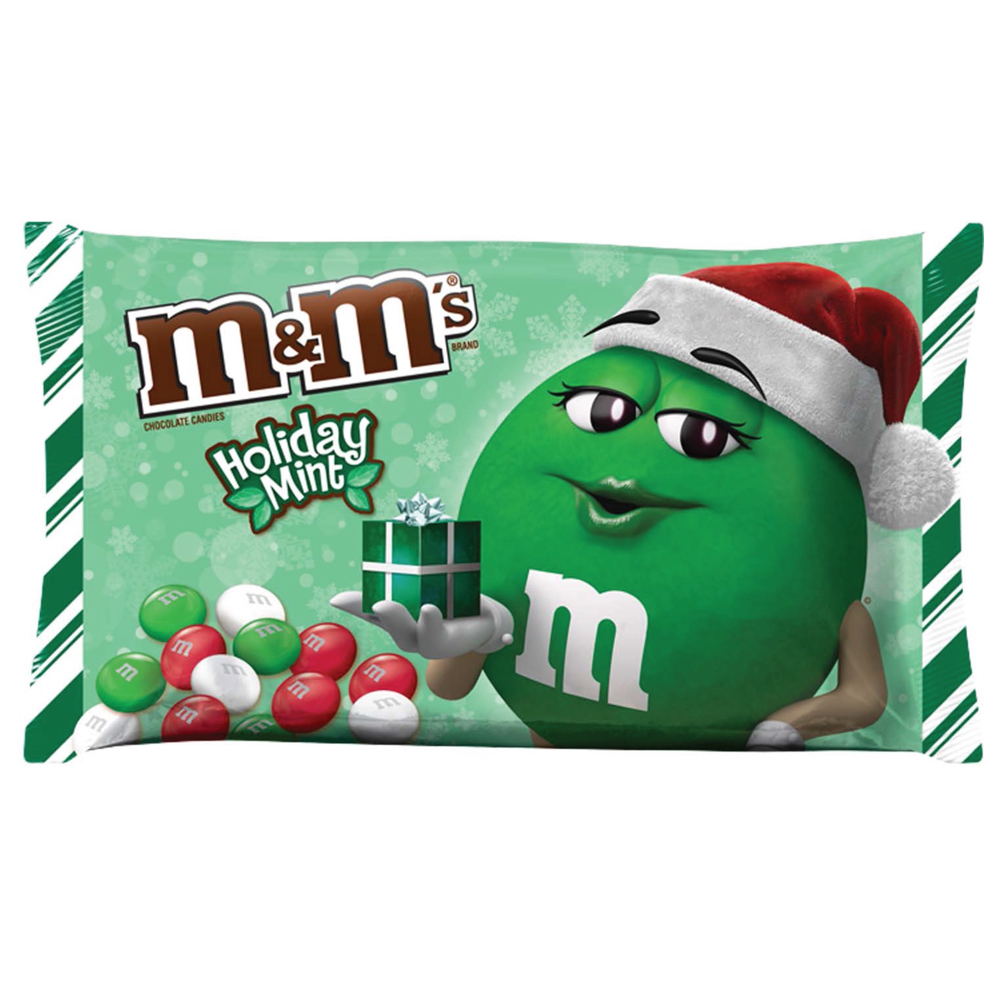 slide 1 of 6, M&M's, Holiday Mint Chocolate Candy Bag, 9.9 Oz, 9 oz