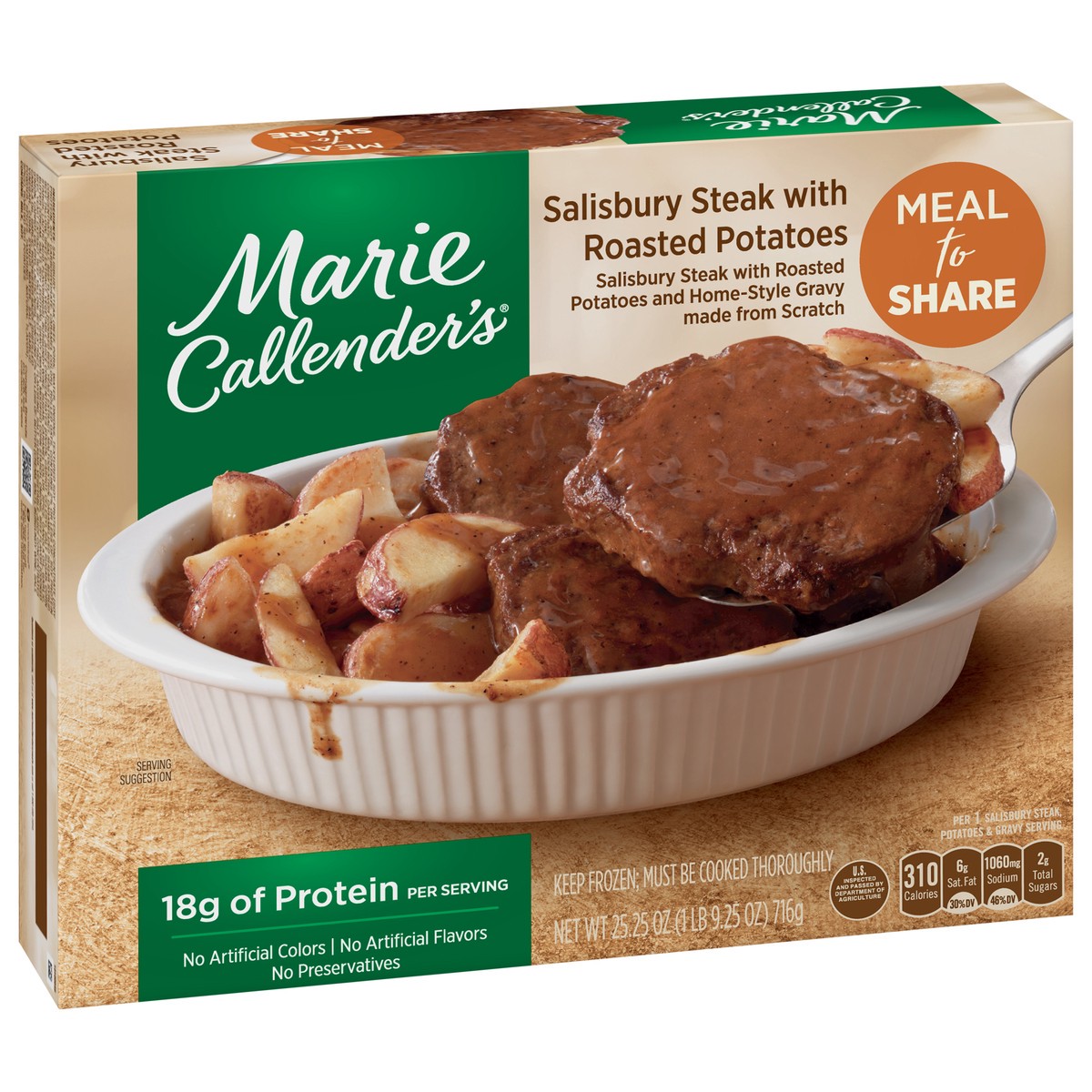 slide 8 of 9, Marie Callender's Meal to Share Salisbury Steak with Roasted Potatoes 25.25 oz, 25.25 oz