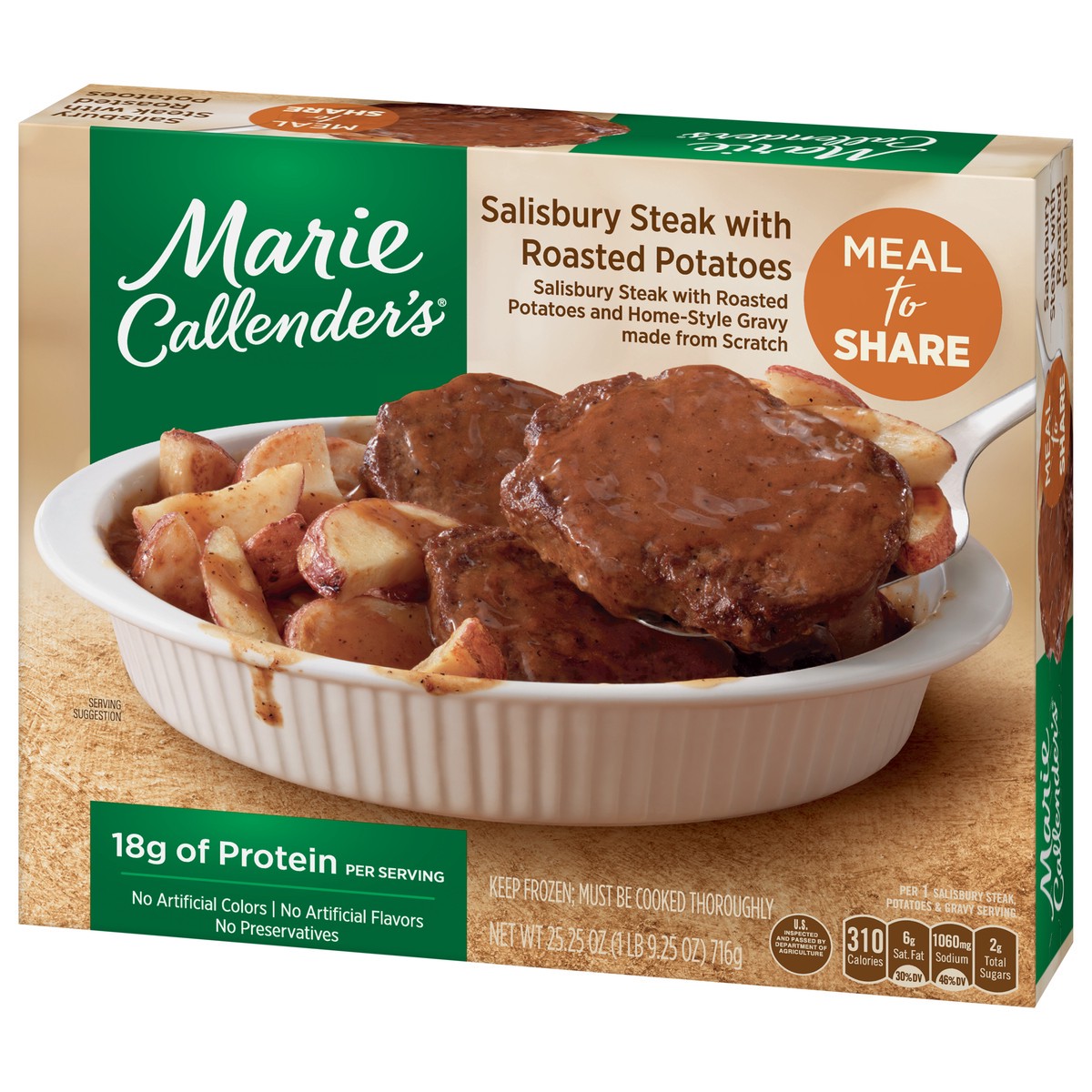 slide 2 of 9, Marie Callender's Meal to Share Salisbury Steak with Roasted Potatoes 25.25 oz, 25.25 oz