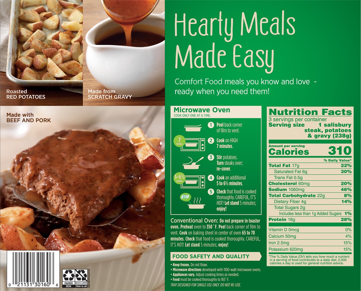 slide 3 of 9, Marie Callender's Meal to Share Salisbury Steak with Roasted Potatoes 25.25 oz, 25.25 oz