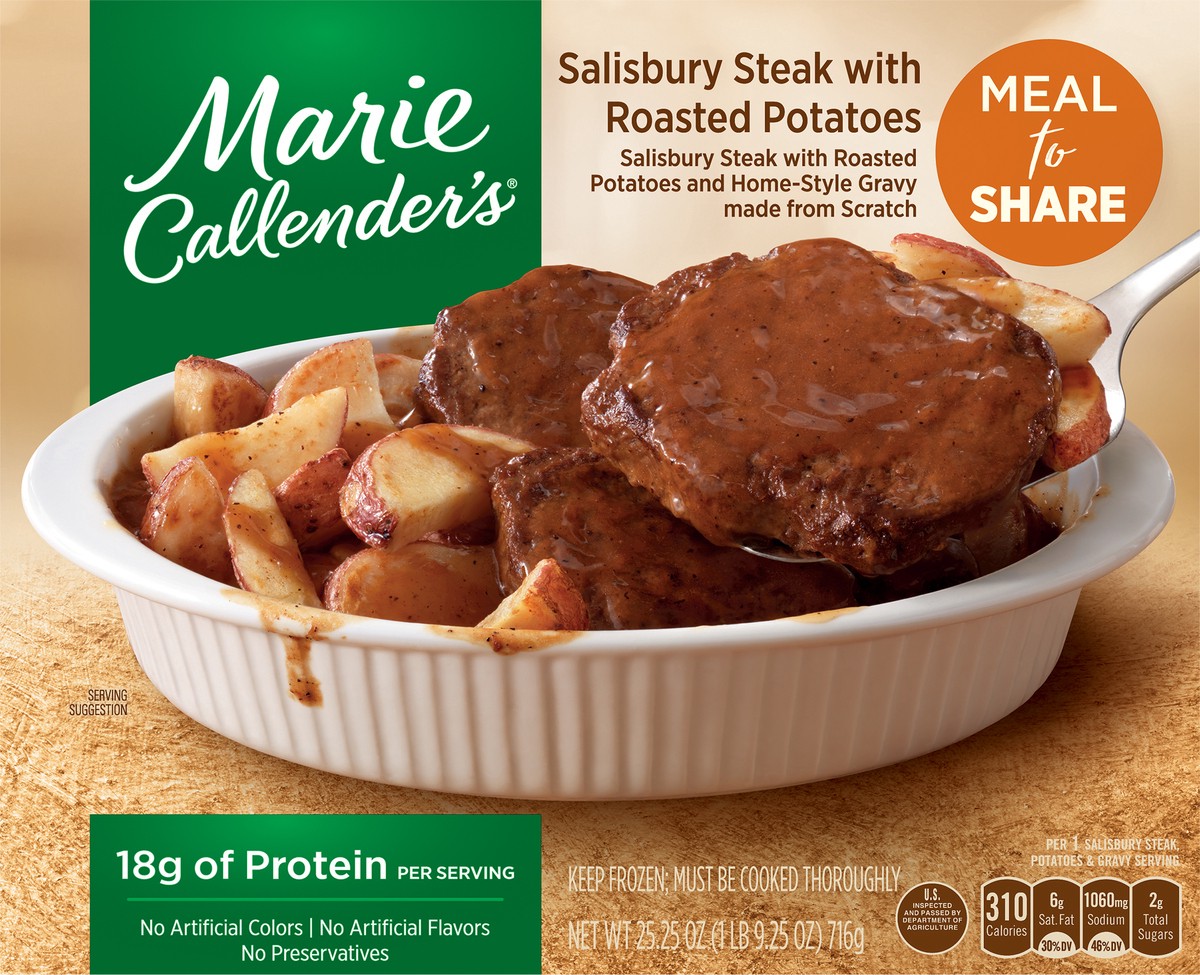 slide 6 of 9, Marie Callender's Meal to Share Salisbury Steak with Roasted Potatoes 25.25 oz, 25.25 oz