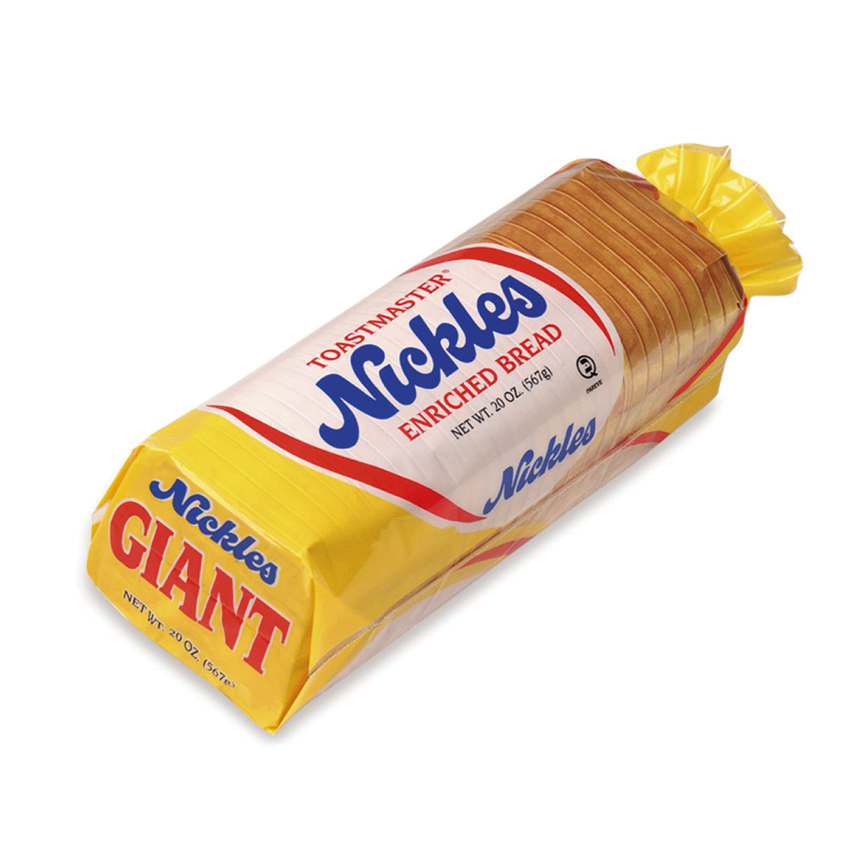 slide 1 of 8, Nickles Bakery Nickles Giant Round Top Toastmaster White Bread, 20 oz