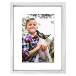 Malden Distressed White Deep Float Frame 5x7 / 7x9