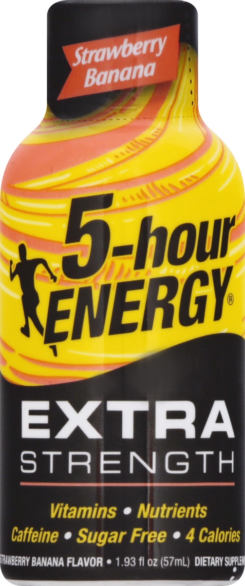 slide 7 of 9, 5-hour ENERGY Shot, Extra Strength, Strawberry Banana, 1 ct