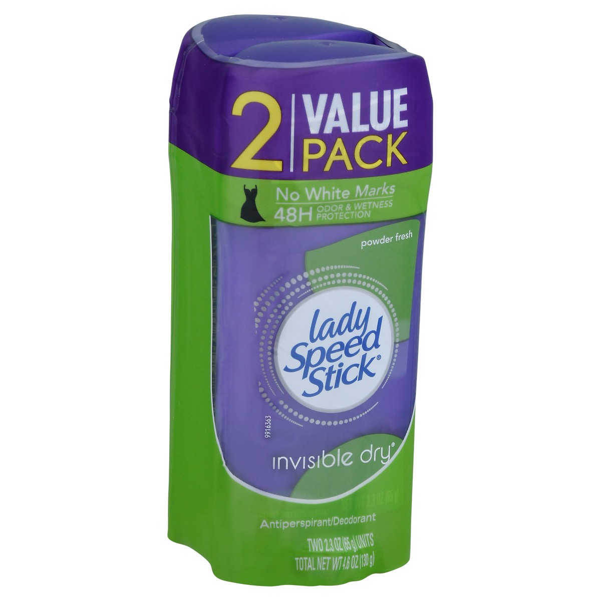 slide 2 of 10, Speed Stick Lady Speed Power Powder Fresh Stick Antiperspirant Deodorant, 2 ct; 2.3 oz