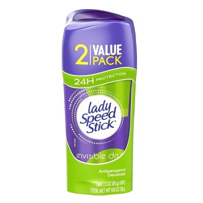 slide 1 of 10, Speed Stick Lady Speed Power Powder Fresh Stick Antiperspirant Deodorant, 2 ct; 2.3 oz