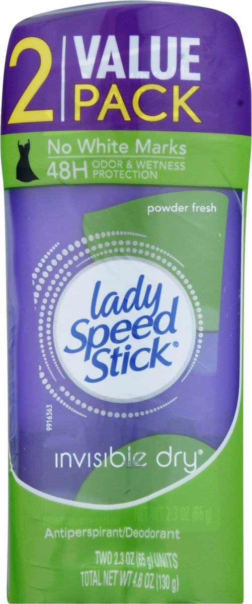 slide 8 of 10, Speed Stick Lady Speed Power Powder Fresh Stick Antiperspirant Deodorant, 2 ct; 2.3 oz